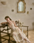 "Waltz In The Moonlight" - Elegant white party outfit tiered lace skirt