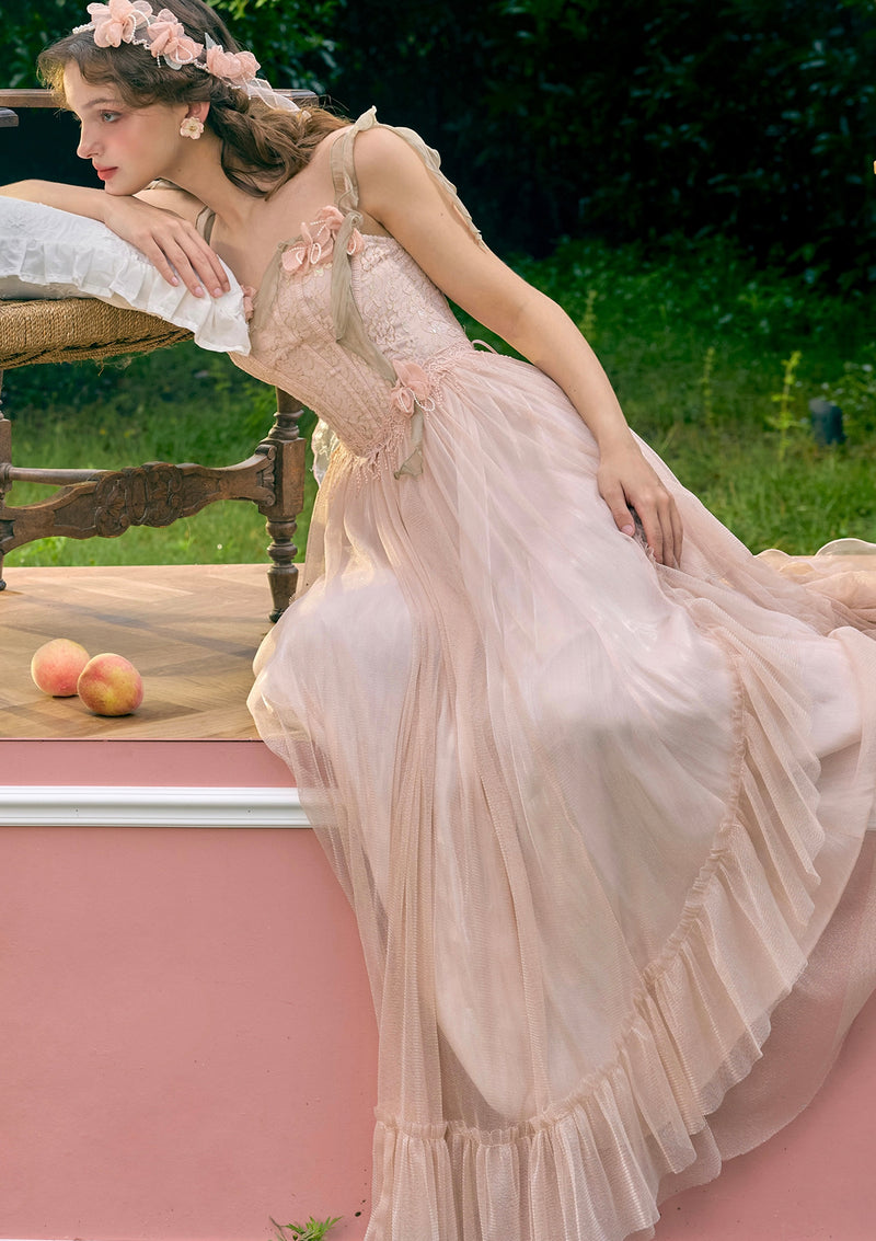 Whimsical Corset Dress | Pink Midi Dress - LaceMade XS / Pre-order Whimsical Corset Dress | Pink Midi Dress - LaceMade XS / Pre-order