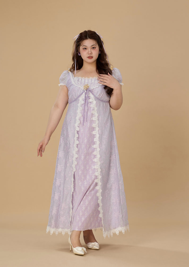 Curve & Plus Monet's Irises Regency Dress