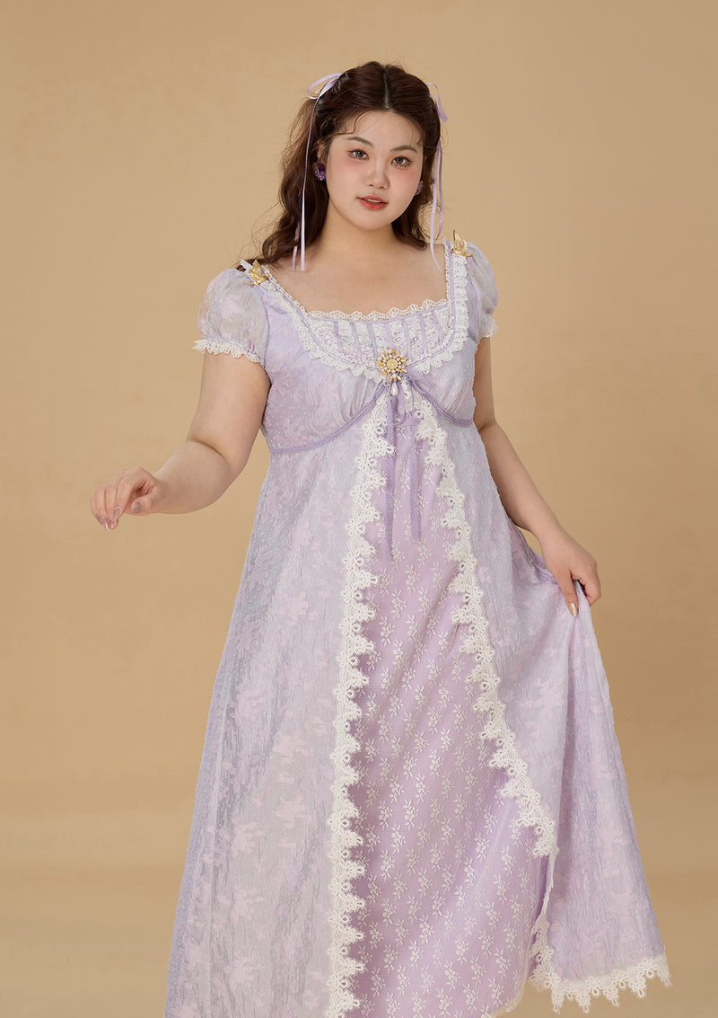 Curve & Plus Monet's Irises Regency Dress