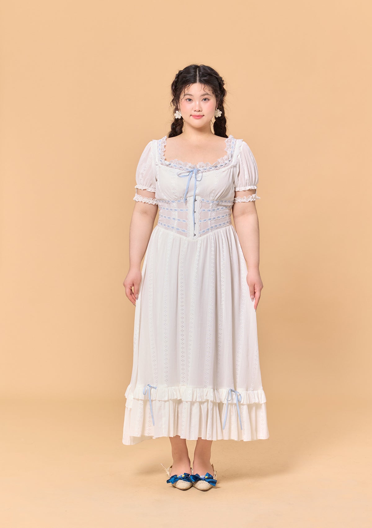 Curve &amp; Plus Dear White Pages Dress