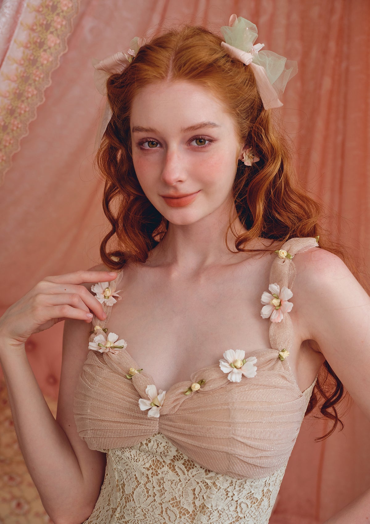 ワンピース Classical lace lady dress 19th Centurys Lucy, Elegant Classic Lolita Chic Floral