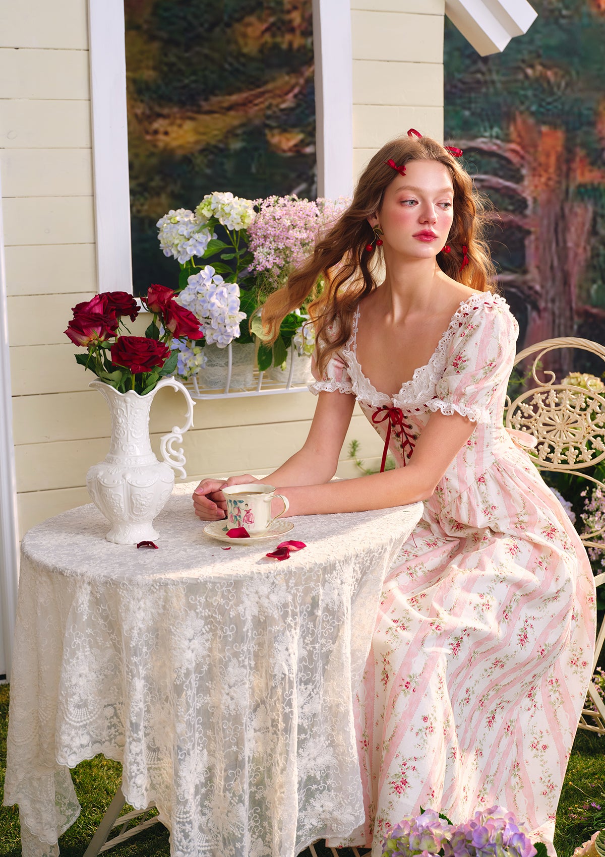 Audrey Tea Party Corset Dress Pre-order / XS
