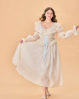 Curve & Plus Blue Hydrangea Corset Dress