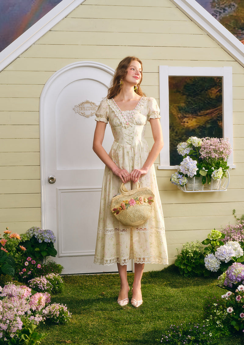 Garden Tea Party Corset Dress