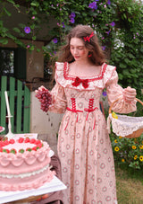 Red Apple Wreath Cottage Dress