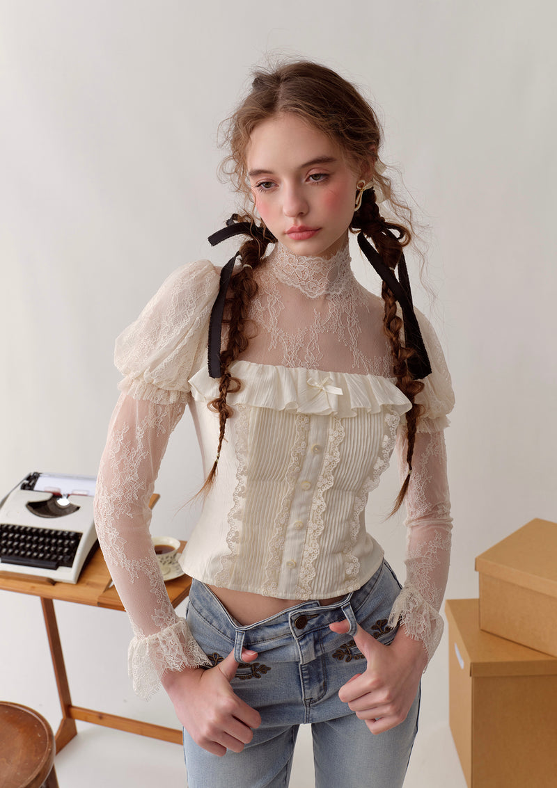 Berries Fashion Editor Underlay Lace Top