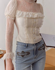Berries Fashion Editor Unterlegtes Spitzentop