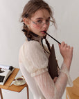 Berries Fashion Editor Unterlegtes Spitzentop
