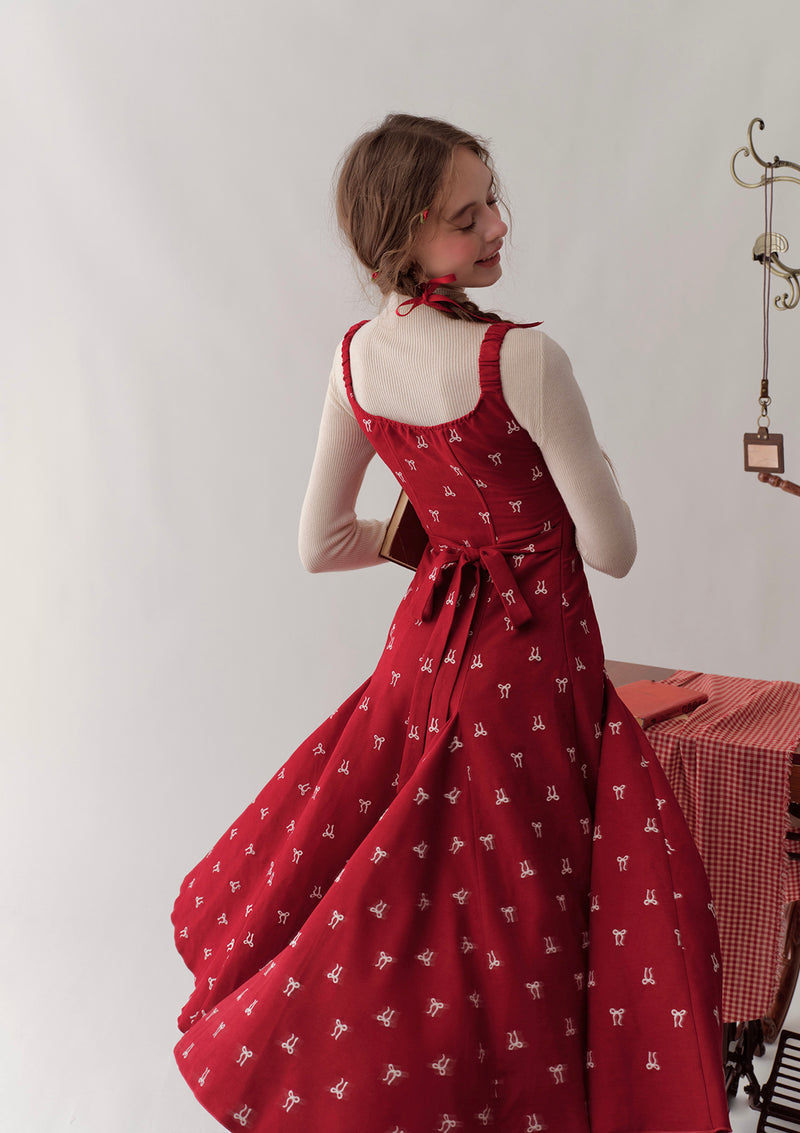 Curve & Plus Strawberry Newspaper Office Dress