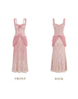 Pink Crabapple Blossom Corset Dress