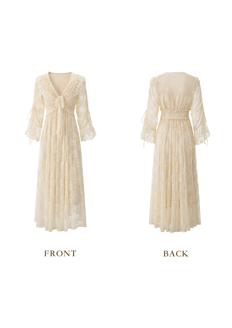 White Lace Maxi Dress | White Horse Princess - LaceMade Pre-order / S White Lace Maxi Dress | White Horse Princess - LaceMade Pre-order / S