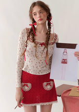 Strawberry Fabric House Knit Bottom Shirt