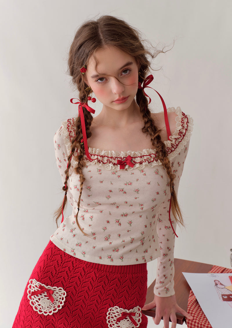 Strawberry Fabric House Knit Bottom Shirt