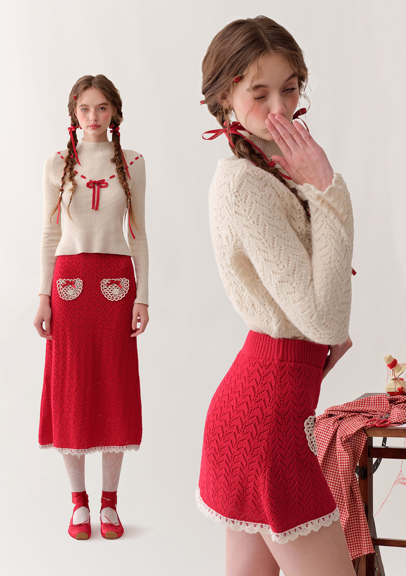 Strawberry Post Office Knit Bottom Shirt