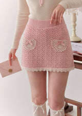 Pineberry Post Office Knit Skirt