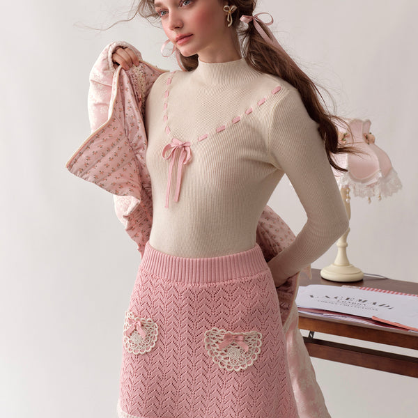 Strawberry Post Office Knit Bottom Shirt