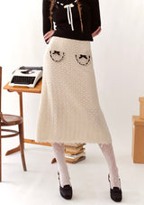 Blackberry Post Office Knit Skirt