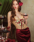 Erdbeer-Pinot-Noir-Korsettkleid