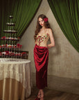 Erdbeer-Pinot-Noir-Korsettkleid