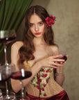 Erdbeer-Pinot-Noir-Korsettkleid