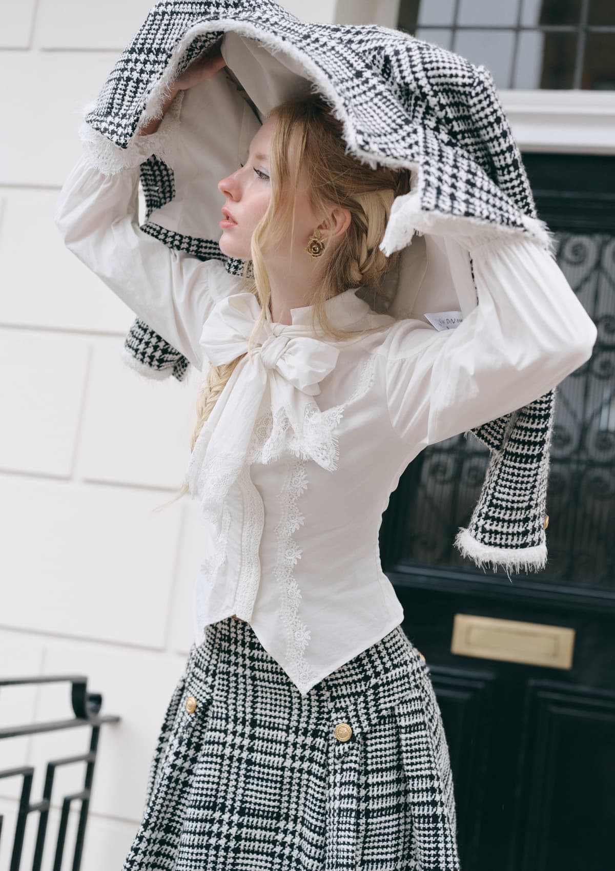 Lundenwic Plaid Tale A-Line Blouse