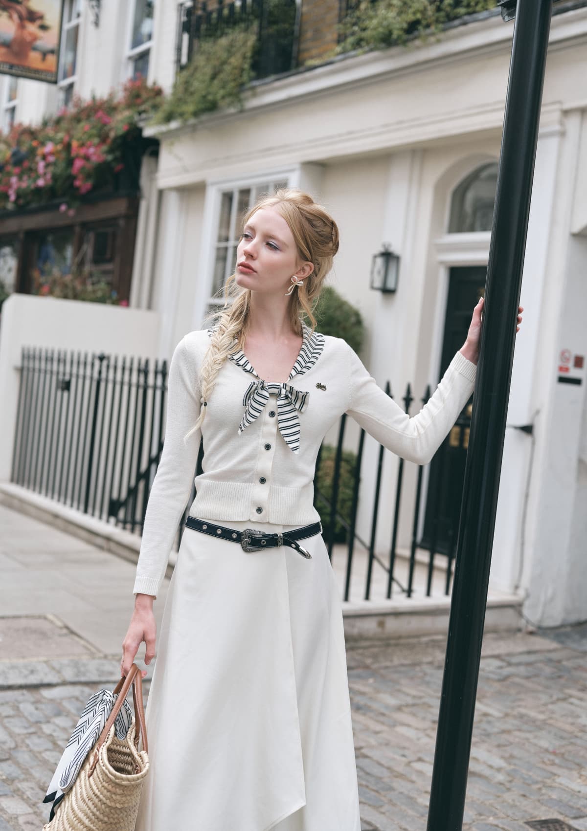 Lundenwic Love Letter Striped Wool Sweater