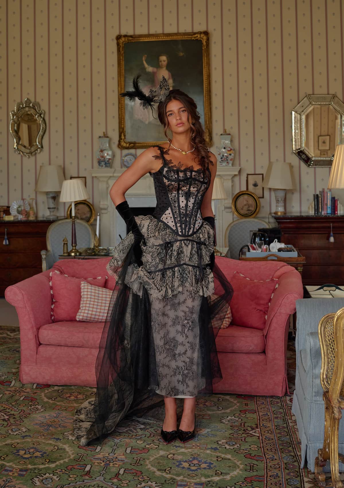 Black Secret Fan Corset