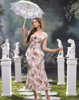Purple Iris Swayed by Wind Dress