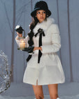 Snow White Rose Puffer Down Jacket