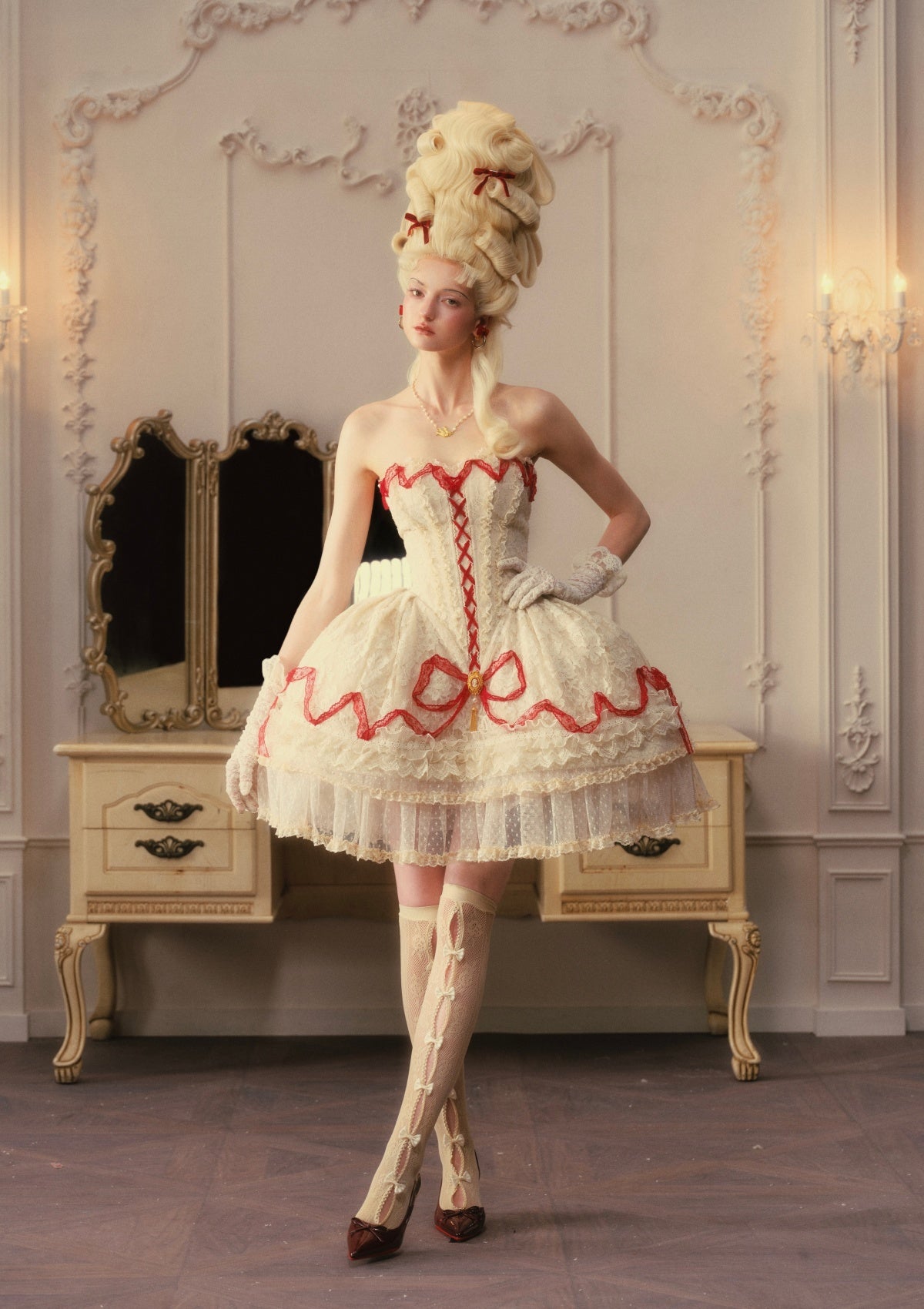 Poem of Bygone Days Puffy Mini Dress