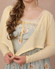 Curve&Plus Flower Vine Novel Knit Cardigan
