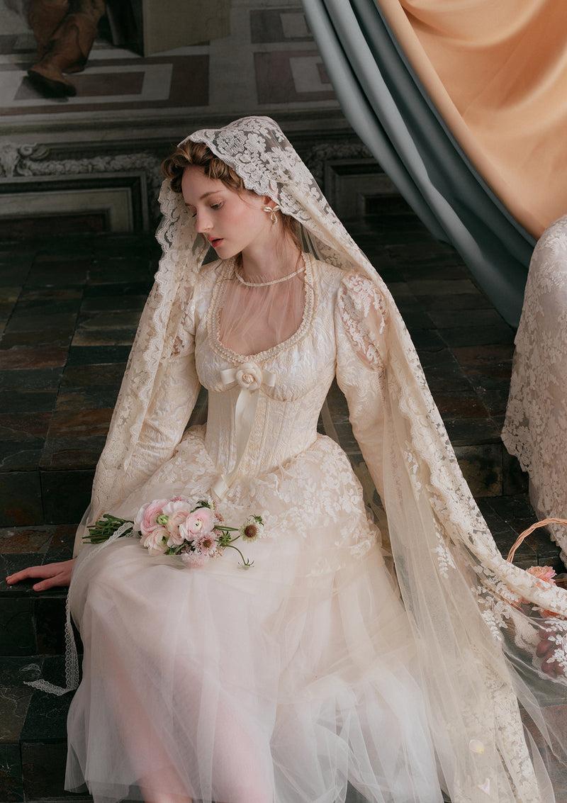 Pure White Wedding Corset Dress