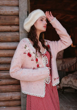 Strawberry Christmas Tree Knit Cardigan