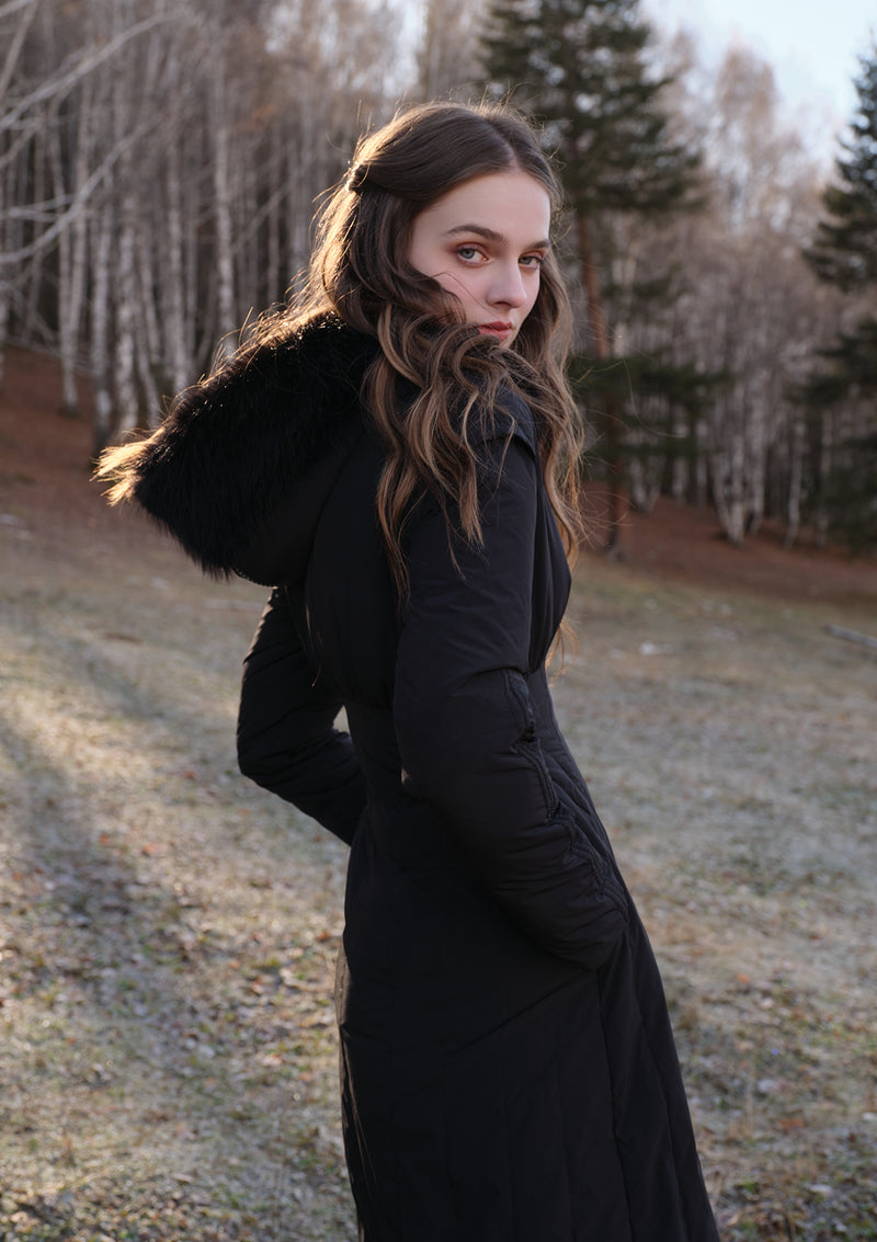 Paper Feather Down Coat(Black)