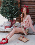 Berry Bubble Strick-Top Basic