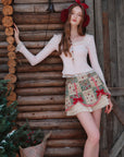 Berry Bubble Strick-Top Basic