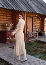 Maple Syrup Corn Knitted Dress