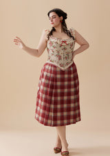 Curve & Plus Rosey Christmas Cottage Skirt