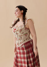 Curve & Plus Rosey Christmas Cottage Corset