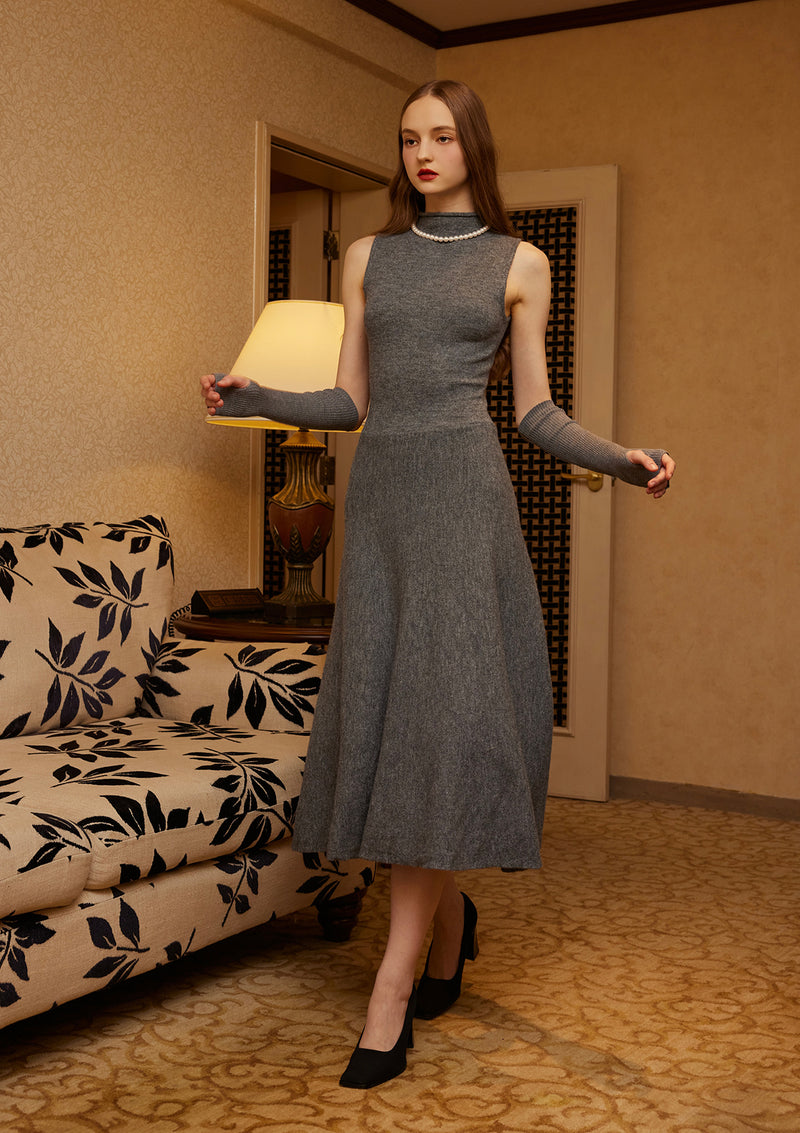 m&s knit dress (US Exclusive)Miss Mine Knit Dress(Long) Grey / S