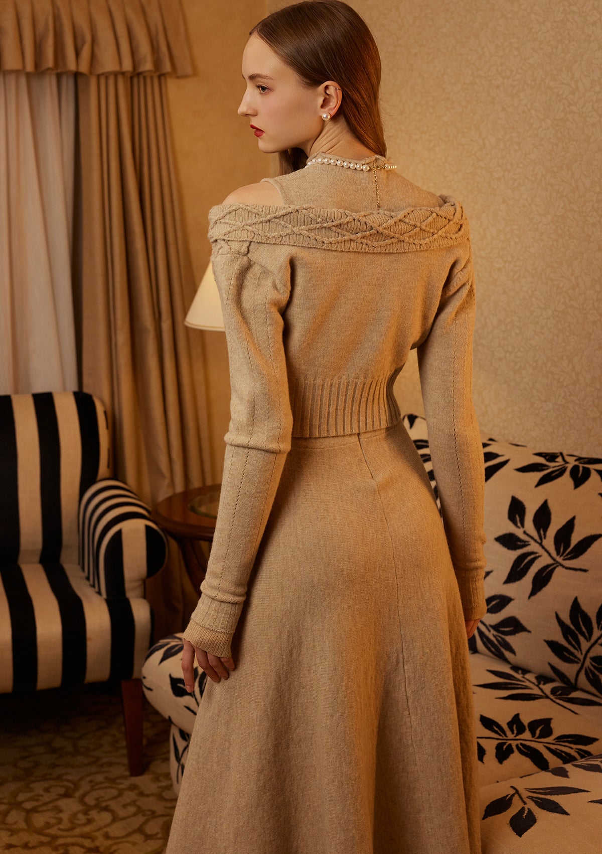 伊勢丹新宿店別注カラー Lace Stripe Knitted