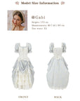 Lacemade "Princess Lily of the Valley" Blue Corset Dress - Front and Back View