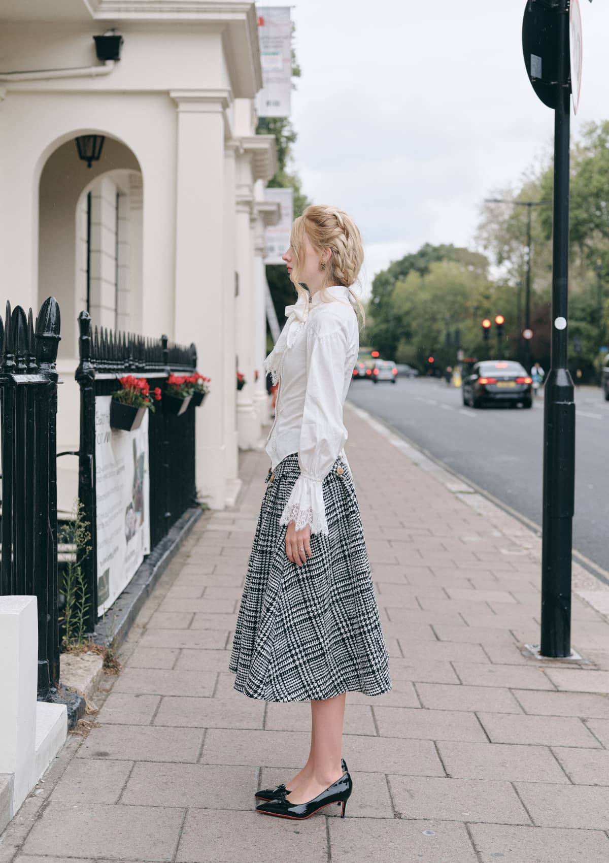 Lundenwic Plaid Tale A-Line Blouse