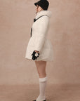Curve&Plus Snow White Rose Puffer Down Jacket