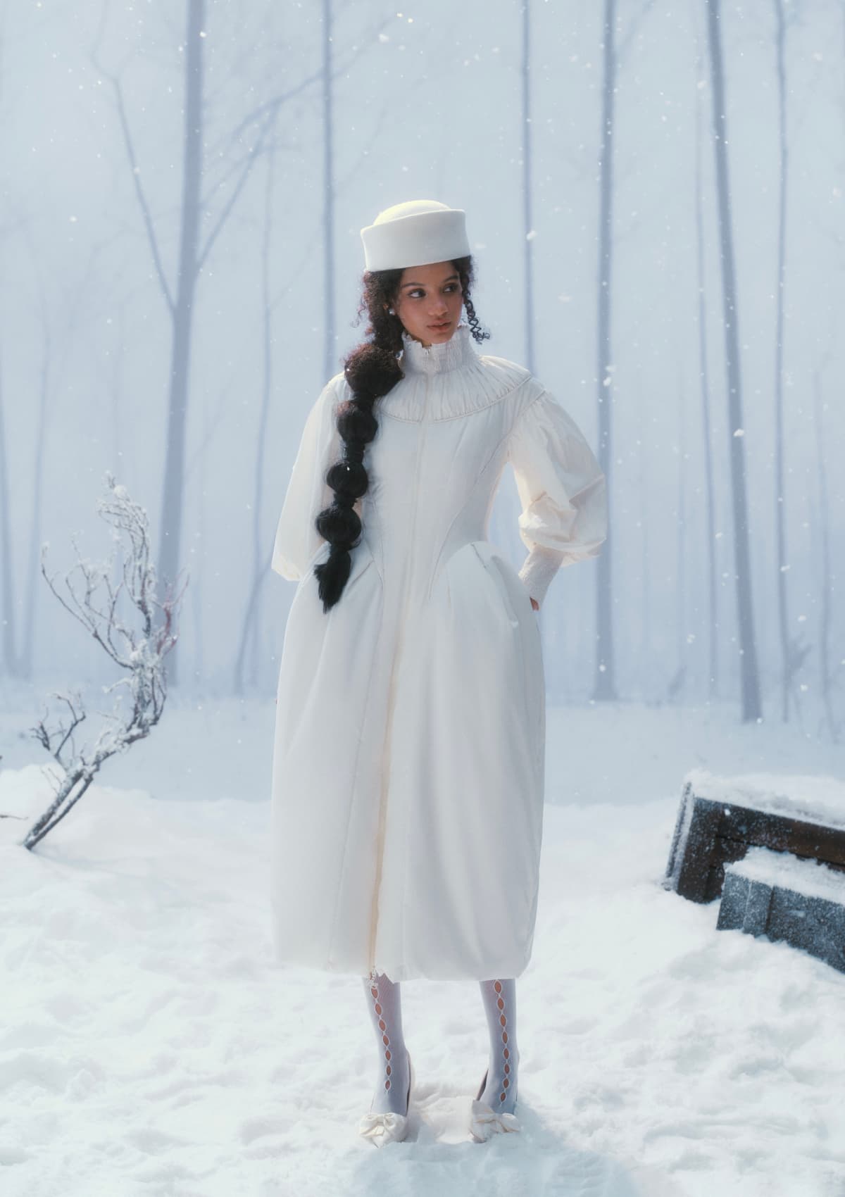 Warrior II Down Puffer Coat — White