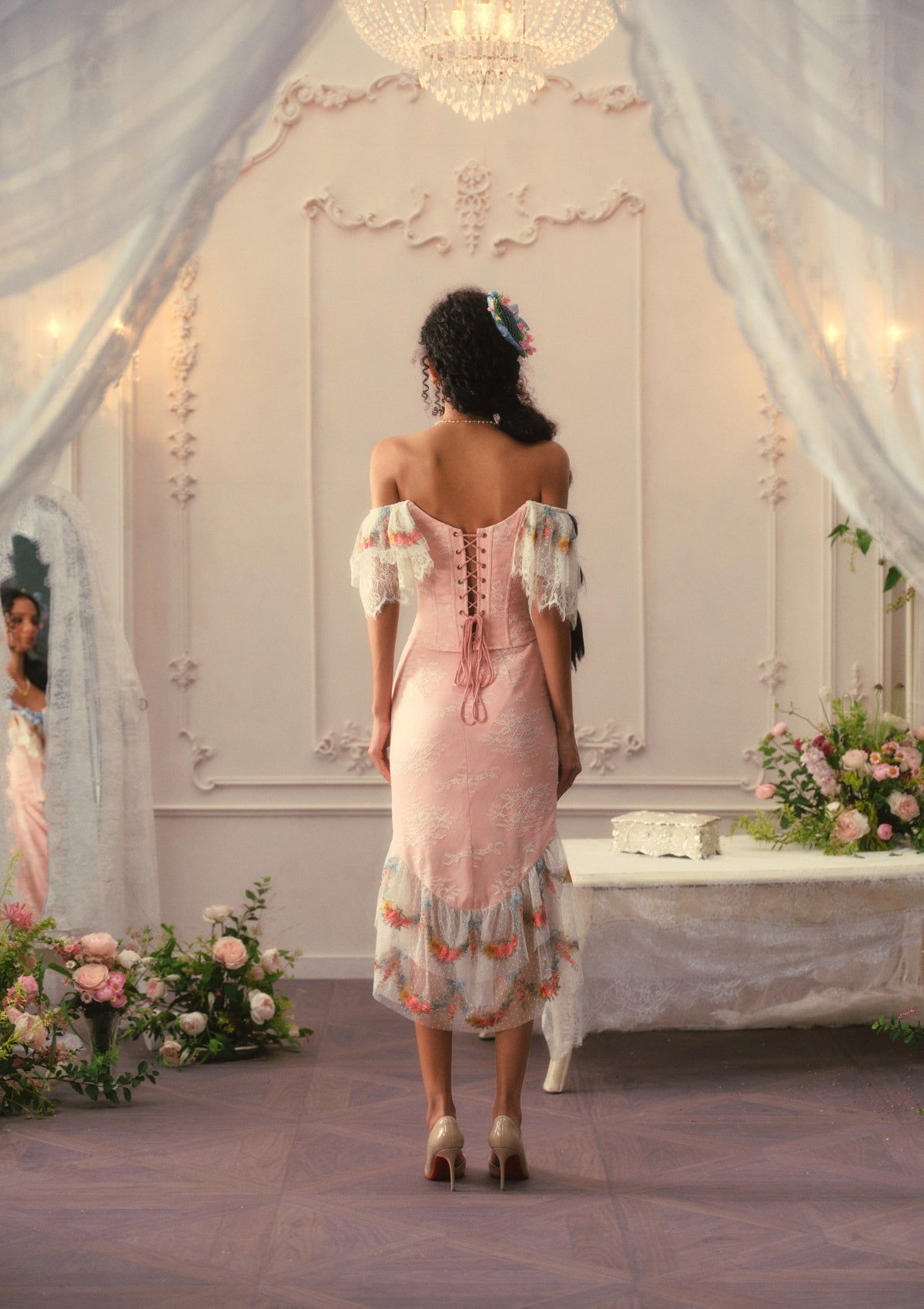 Floral Dreamweave Corset Dress
