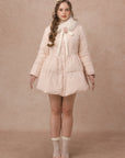 Curve&Plus Powder Snow Rose Puffy Down Jacket  (pink)
