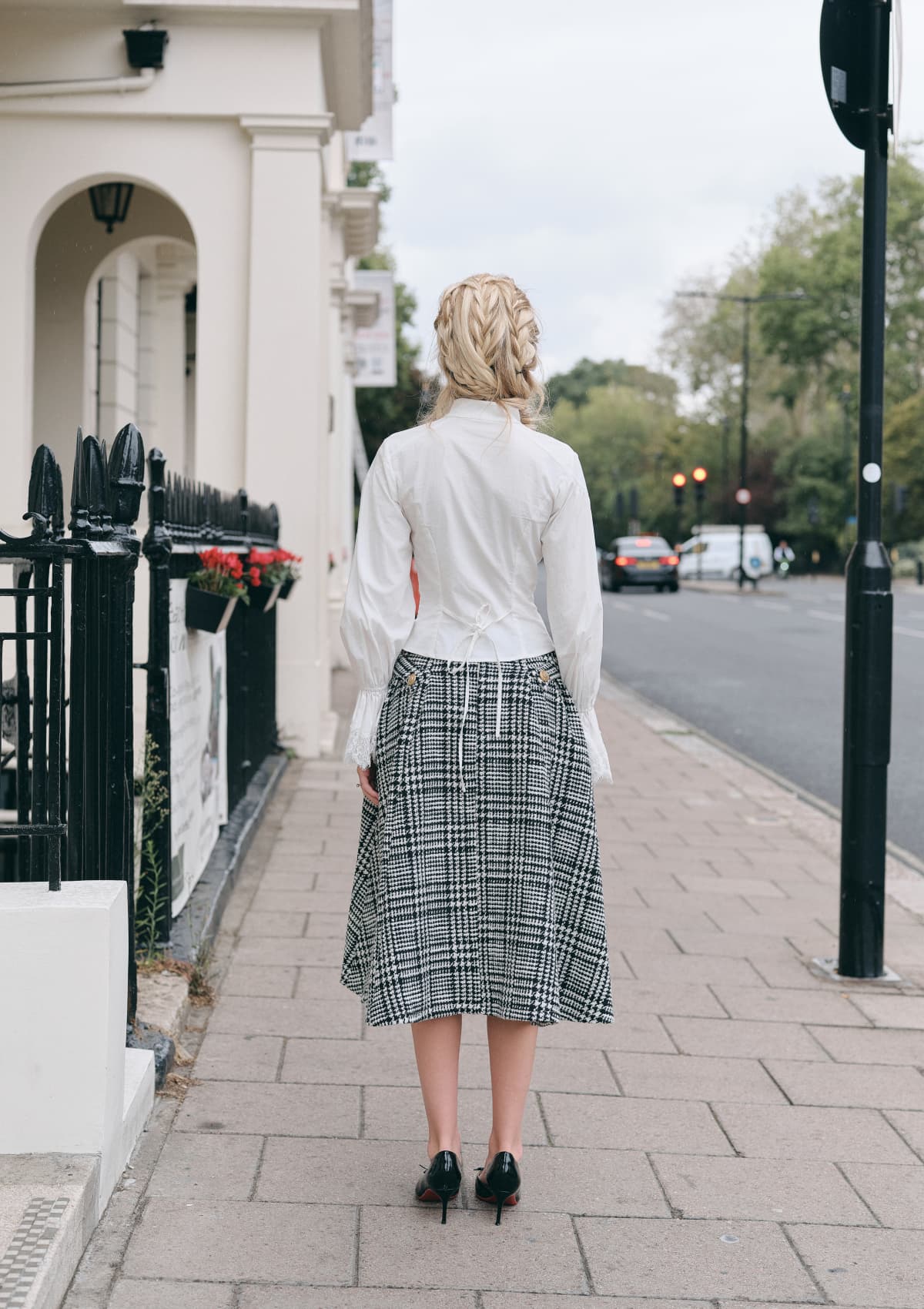 Lundenwic Plaid Tale A-Line Blouse