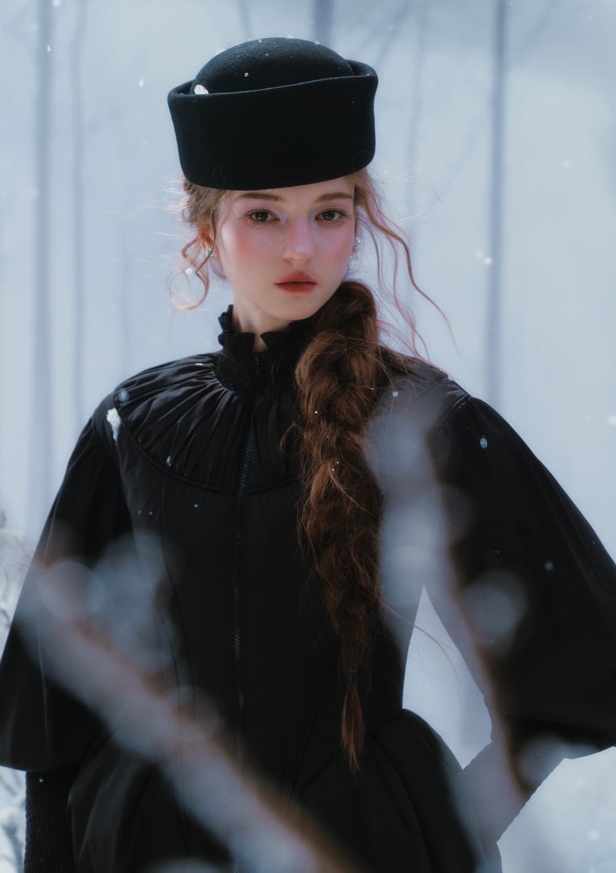 Warrior II Down Puffer Coat — Black